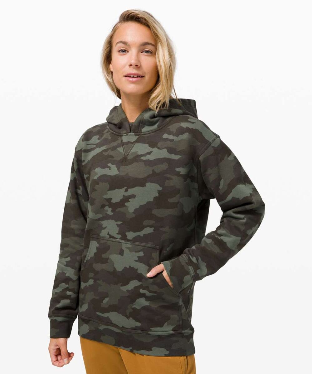 Lululemon All Yours Hoodie Fleece Heritage 365 Camo Green Sz 6 $108 {T47}